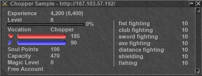 Signature for player Chopper Sample